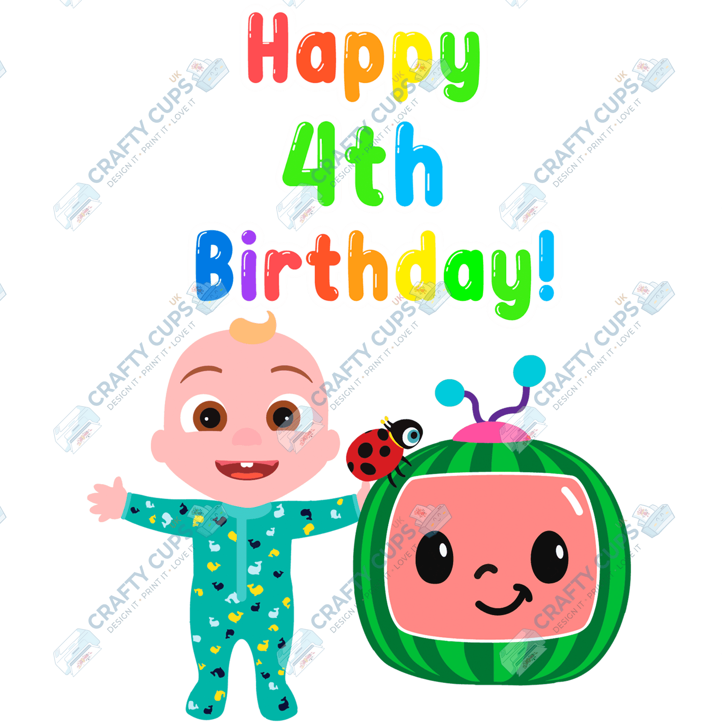 Cocomelon Birthday DTF Transfers – Colourful Kids’ Birthday Prints for Shirts, Pyjamas & Gifts