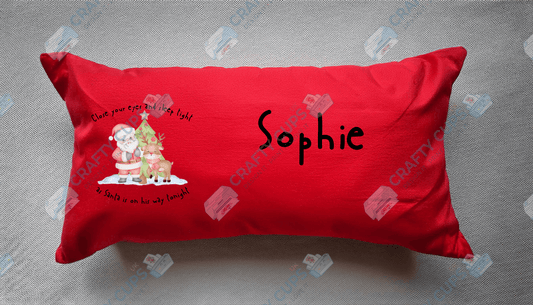 Christmas Cushion Cover 8-Inch DTF Print Only – Optional Personalised Name (Extra Cost)