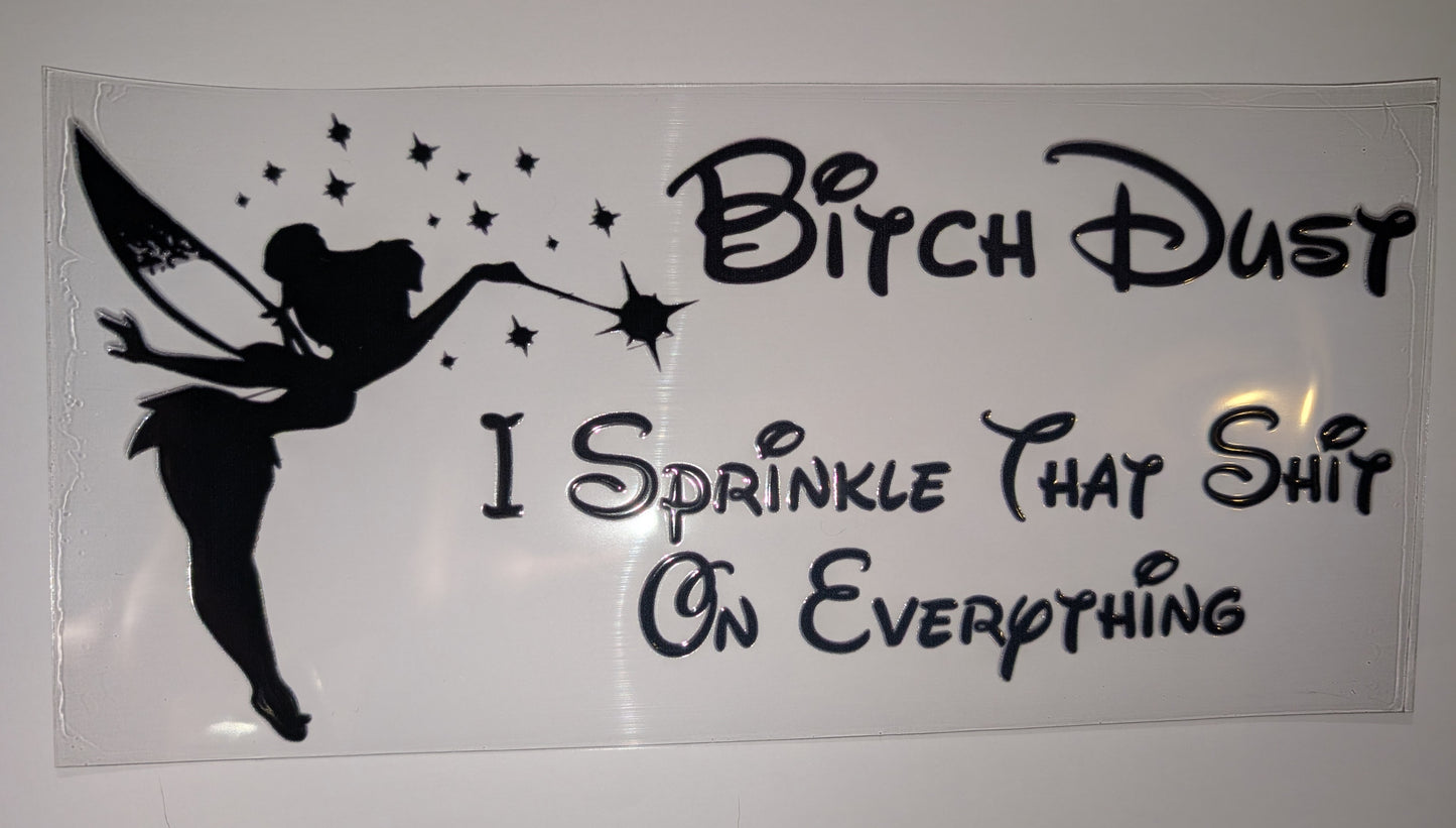 16oz Swear Word Double-Sided UV DTF Wrap | Funny Tumbler Decal | Glass Can Transfer 1