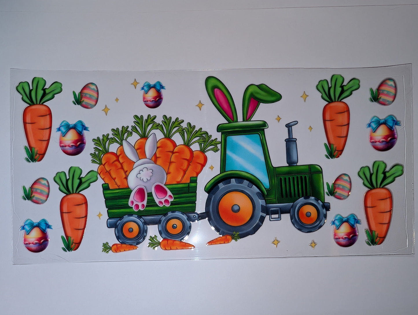 16oz Easter Double-Sided UV DTF Wrap | Bunny Spring Tumbler Decal | Glass Can Transfer 6