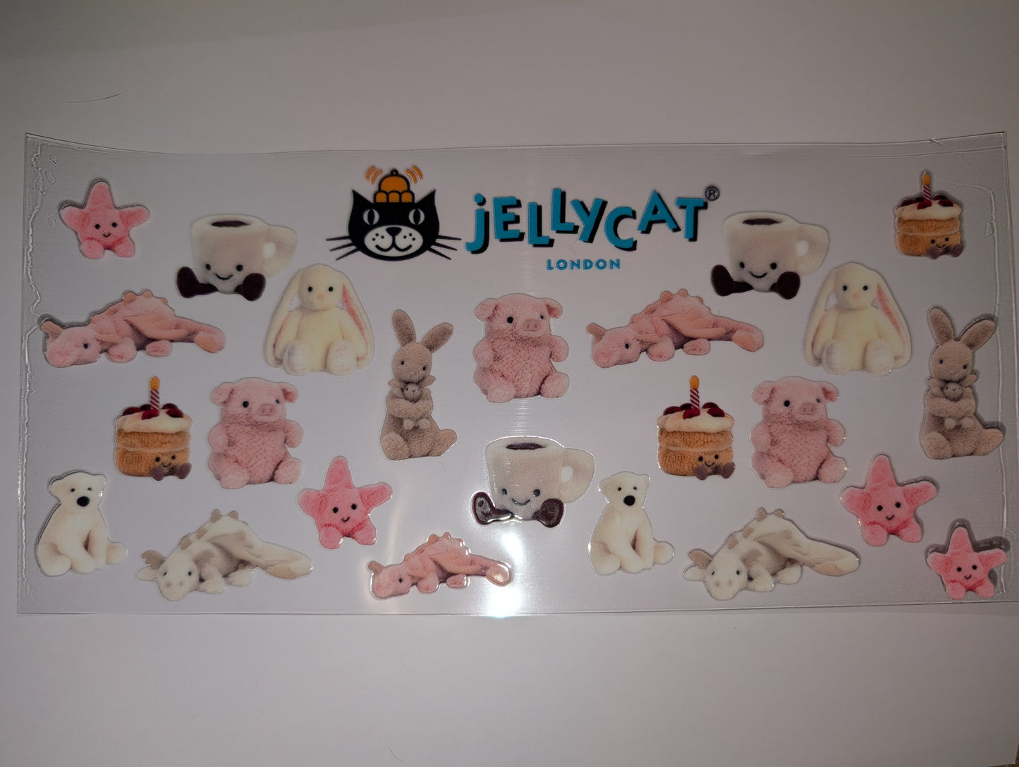 16oz Jellycat Inspired Double-Sided UV DTF Wrap | Cute Aesthetic Tumbler Decal | Glass Can Transfer 1
