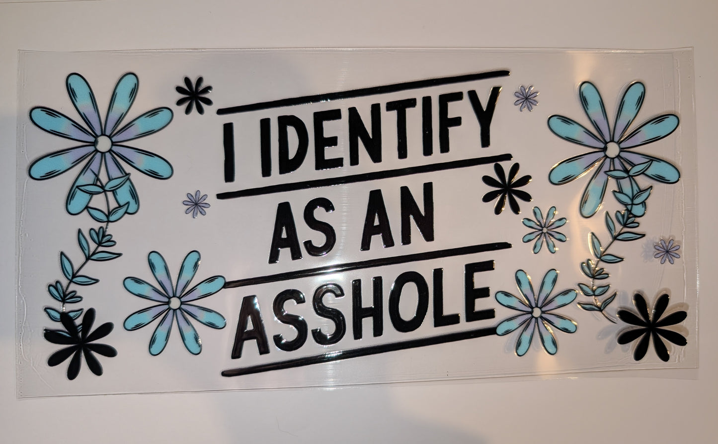 16oz Swear Word Double-Sided UV DTF Wrap | Funny Tumbler Decal | Glass Can Transfer 2