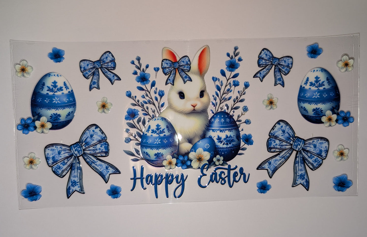 16oz Easter Double-Sided UV DTF Wrap | Bunny Spring Tumbler Decal | Glass Can Transfer 1