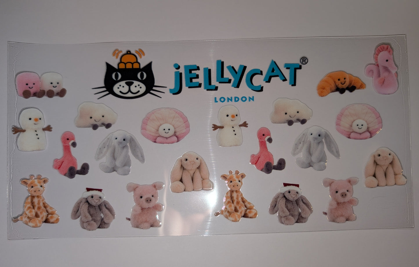 16oz Jellycat Inspired Double-Sided UV DTF Wrap | Cute Aesthetic Tumbler Decal | Glass Can Transfer 2