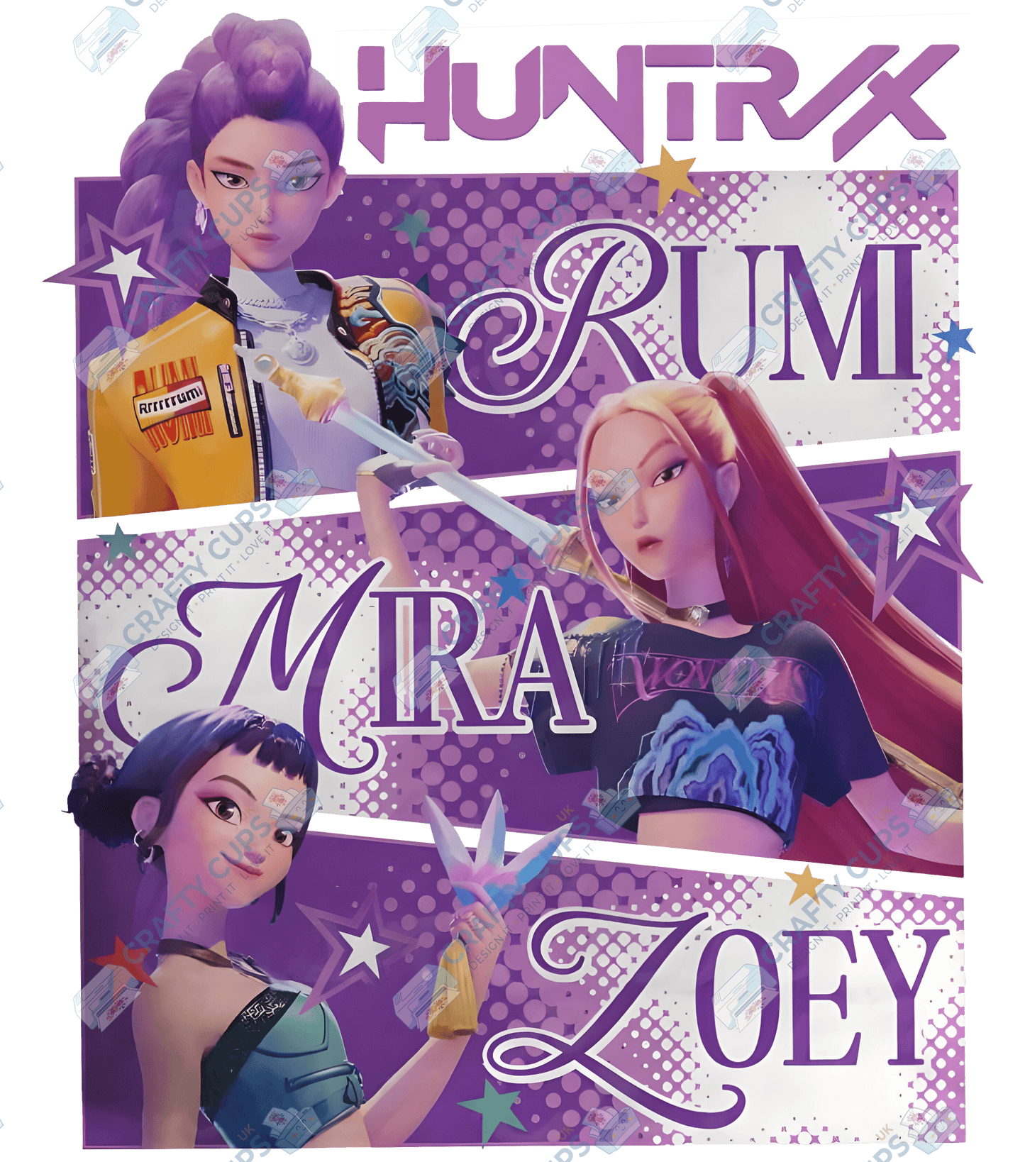 Demon Hunters DTF Transfer – Various Designs & Sizes, Heat Press Ready