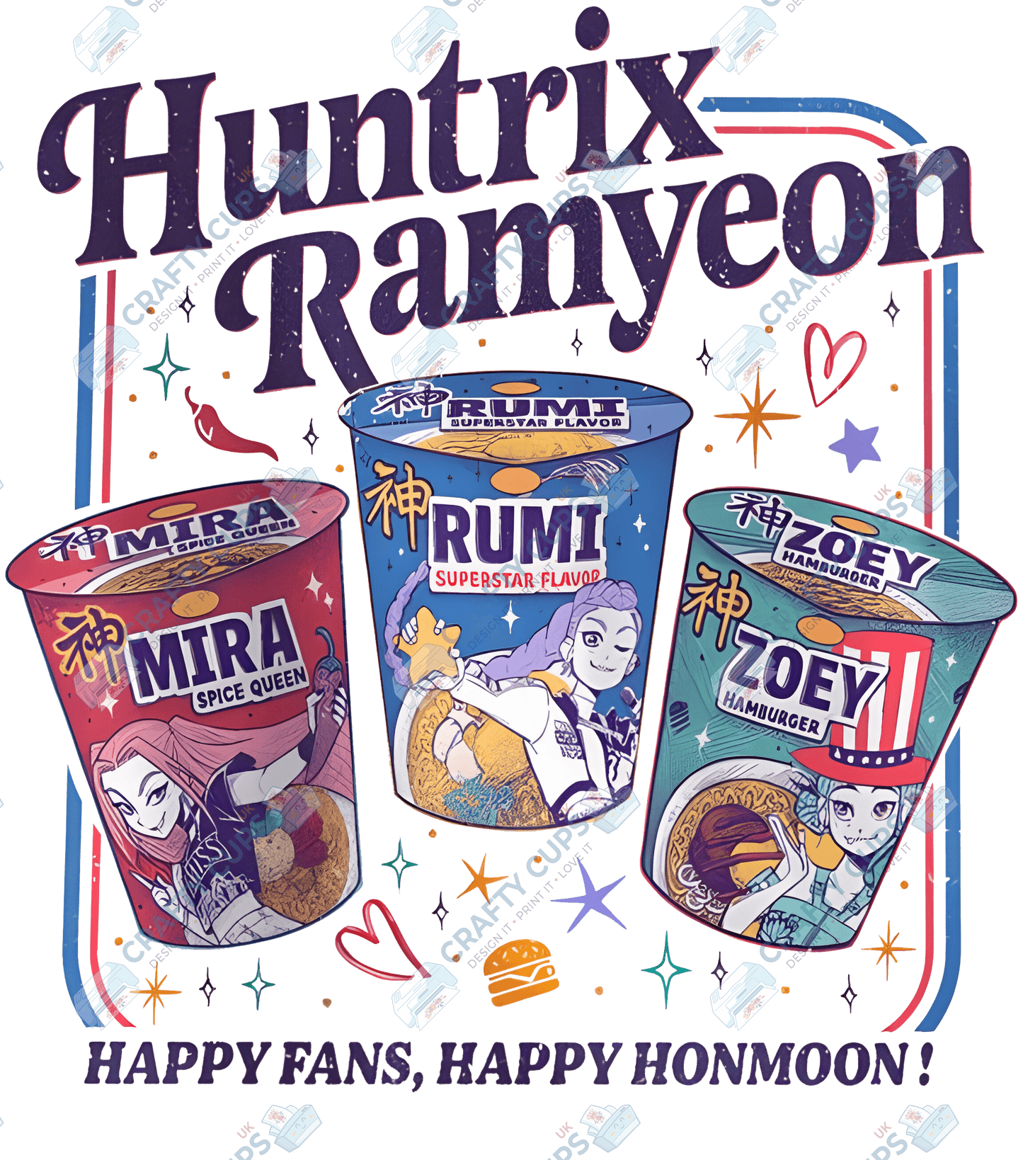 Demon Hunters DTF Transfer – Various Designs & Sizes, Heat Press Ready