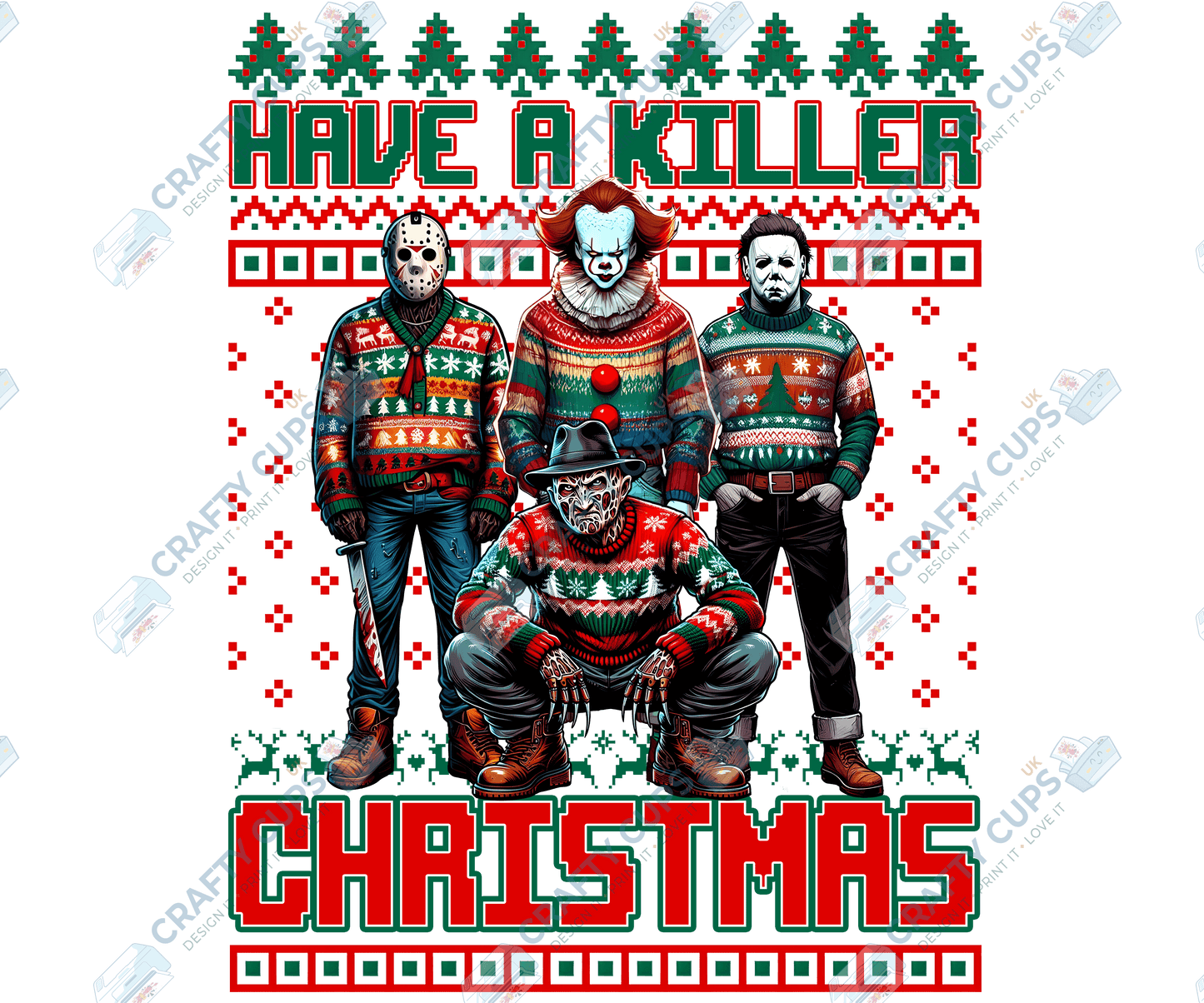 Creepy Christmas DTF Prints – Dark Festive Transfers, Ready to Press