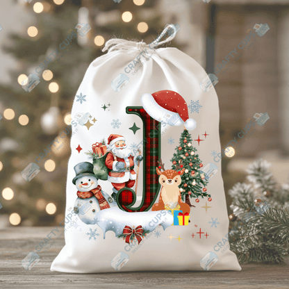 Christmas Alphabet DTF Transfers | A–Z Festive Letter Designs | Various Sizes | Ready to Press | Holiday Shirt Prints