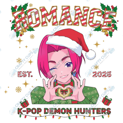 Christmas Demon Hunters DTF Transfer – Festive Anime Style, Various Sizes & Designs, Heat Press Ready