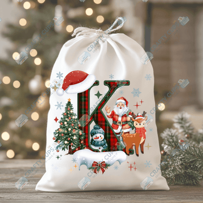 Christmas Alphabet DTF Transfers | A–Z Festive Letter Designs | Various Sizes | Ready to Press | Holiday Shirt Prints
