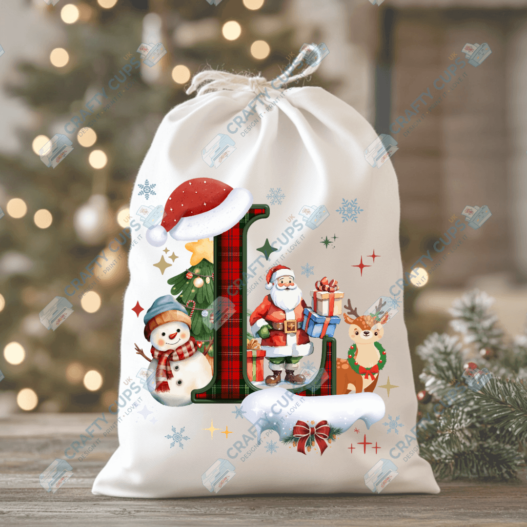 Christmas Alphabet DTF Transfers | A–Z Festive Letter Designs | Various Sizes | Ready to Press | Holiday Shirt Prints