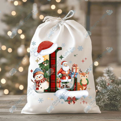 Christmas Alphabet DTF Transfers | A–Z Festive Letter Designs | Various Sizes | Ready to Press | Holiday Shirt Prints