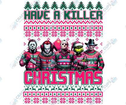 Creepy Christmas DTF Prints – Dark Festive Transfers, Ready to Press