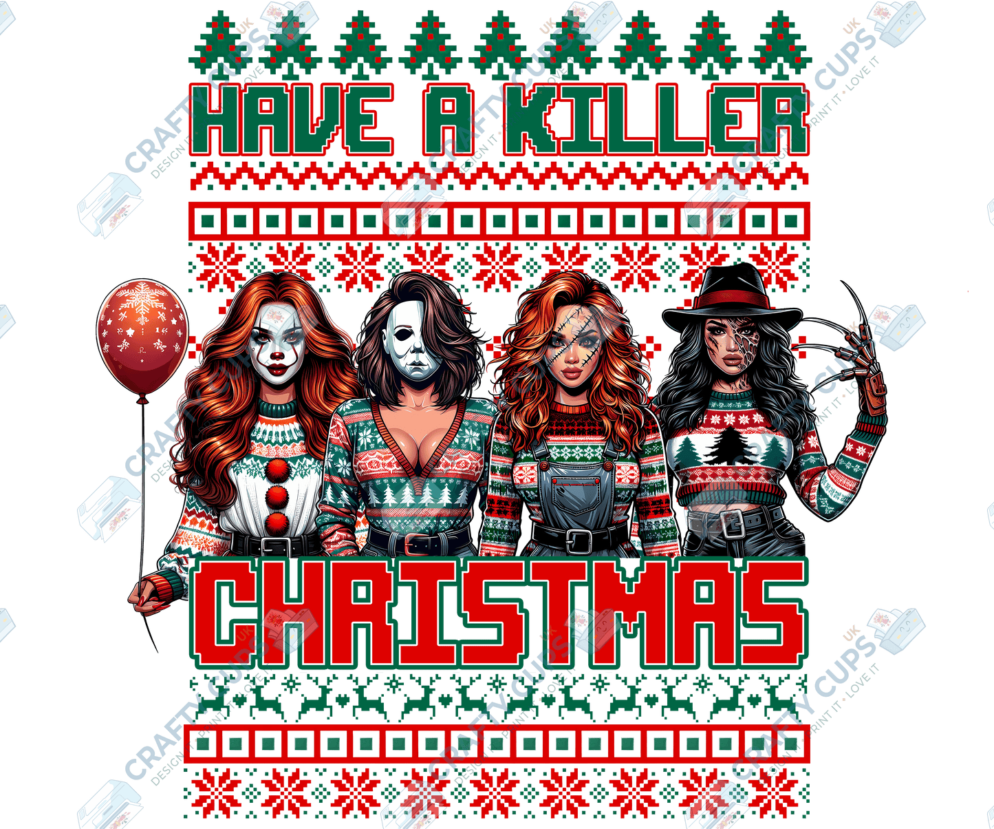 Creepy Christmas DTF Prints – Dark Festive Transfers, Ready to Press