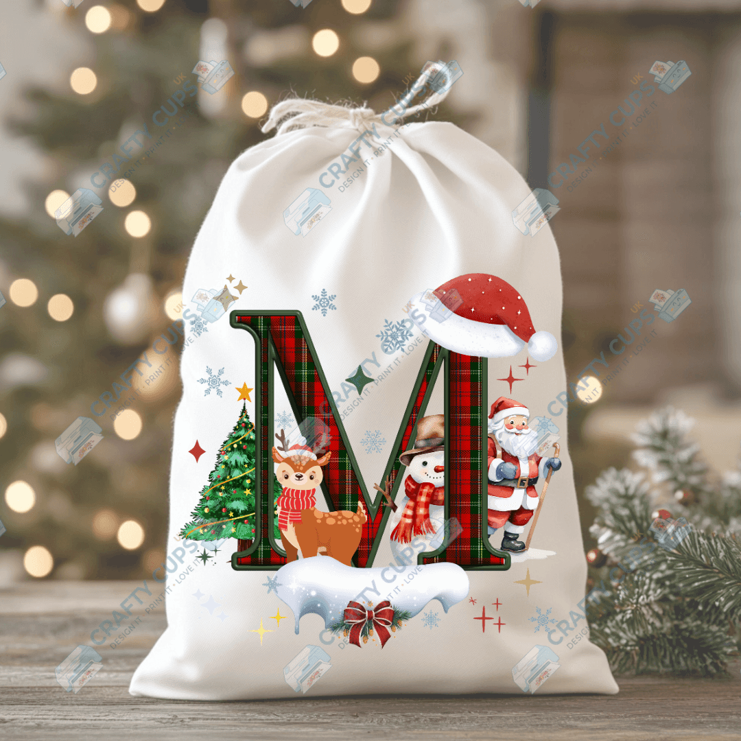 Christmas Alphabet DTF Transfers | A–Z Festive Letter Designs | Various Sizes | Ready to Press | Holiday Shirt Prints