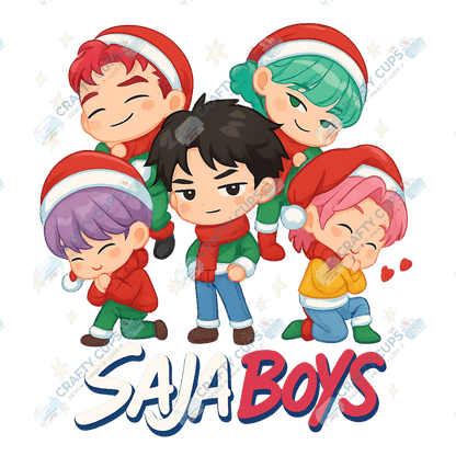 Christmas Demon Hunters DTF Transfer – Festive Anime Style, Various Sizes & Designs, Heat Press Ready