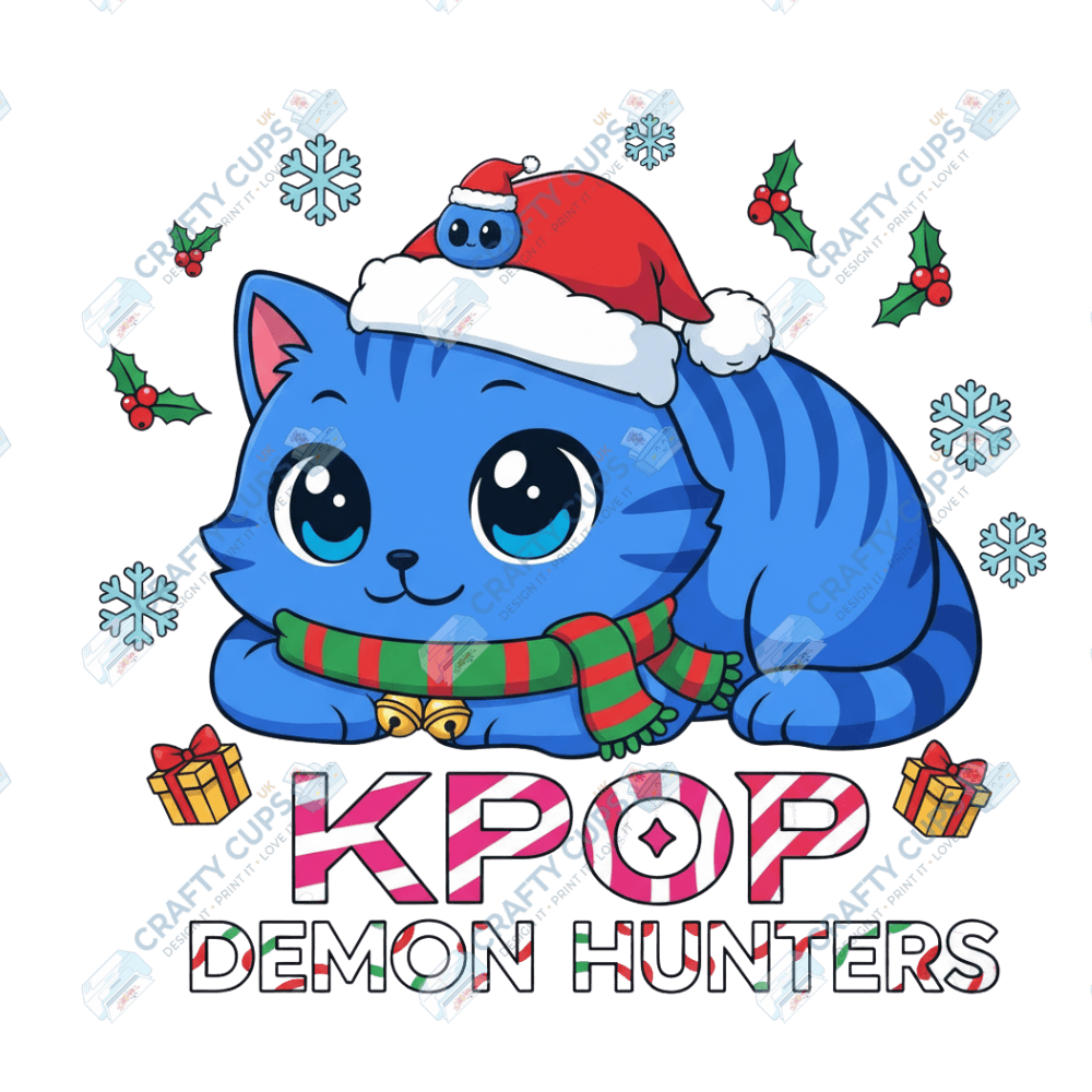 Christmas Demon Hunters DTF Transfer – Festive Anime Style, Various Sizes & Designs, Heat Press Ready