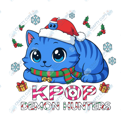 Christmas Demon Hunters DTF Transfer – Festive Anime Style, Various Sizes & Designs, Heat Press Ready