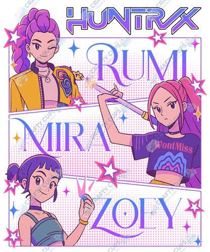 Demon Hunters DTF Transfer – Various Designs & Sizes, Heat Press Ready