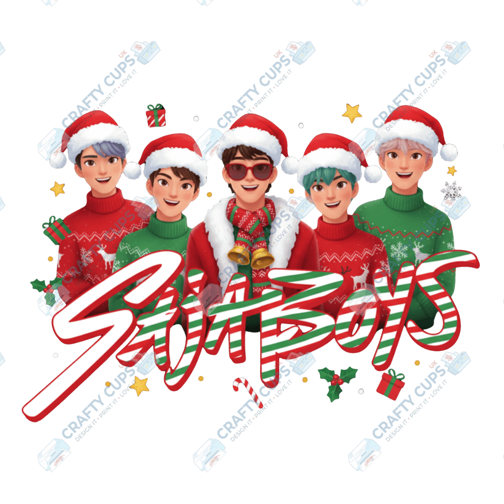 Christmas Demon Hunters DTF Transfer – Festive Anime Style, Various Sizes & Designs, Heat Press Ready