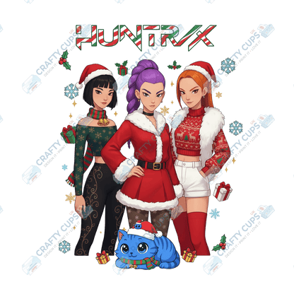 Christmas Demon Hunters DTF Transfer – Festive Anime Style, Various Sizes & Designs, Heat Press Ready