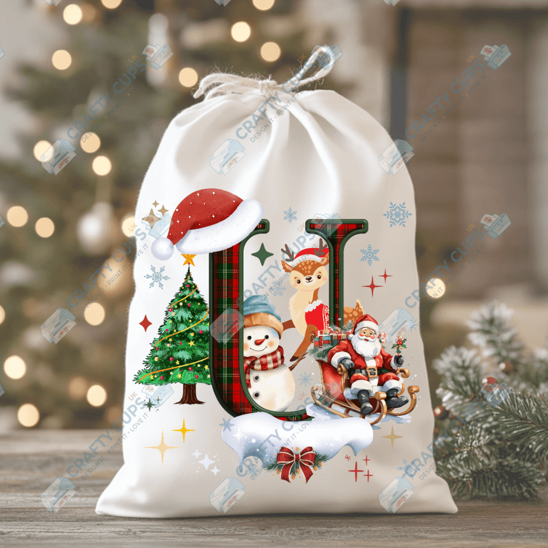 Christmas Alphabet DTF Transfers | A–Z Festive Letter Designs | Various Sizes | Ready to Press | Holiday Shirt Prints