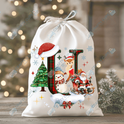 Christmas Alphabet DTF Transfers | A–Z Festive Letter Designs | Various Sizes | Ready to Press | Holiday Shirt Prints