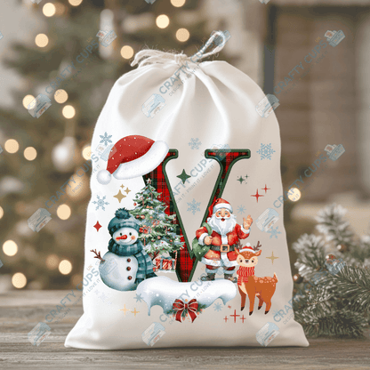Christmas Alphabet DTF Transfers | A–Z Festive Letter Designs | Various Sizes | Ready to Press | Holiday Shirt Prints