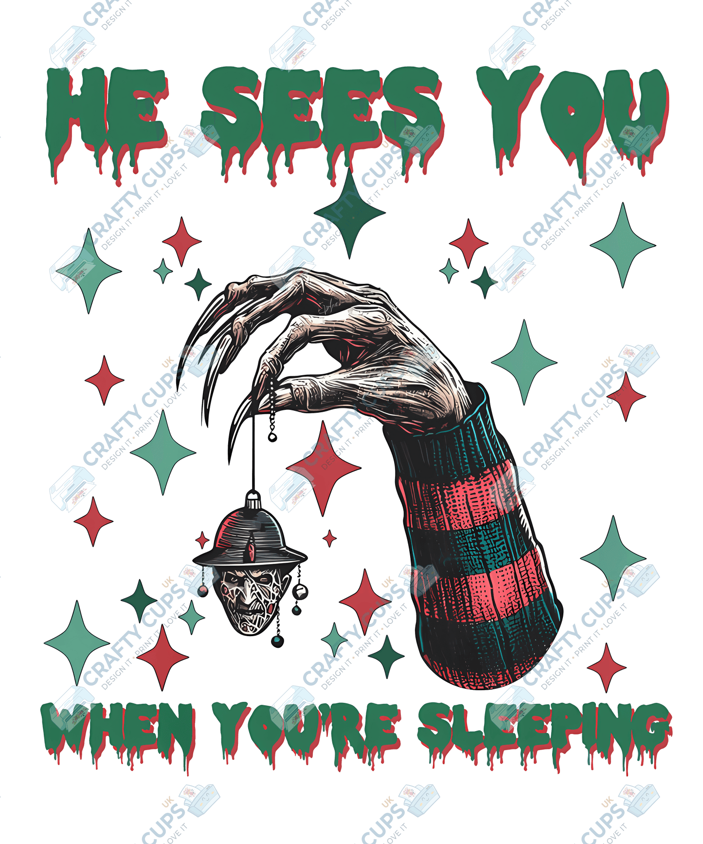 Creepy Christmas DTF Prints – Dark Festive Transfers, Ready to Press