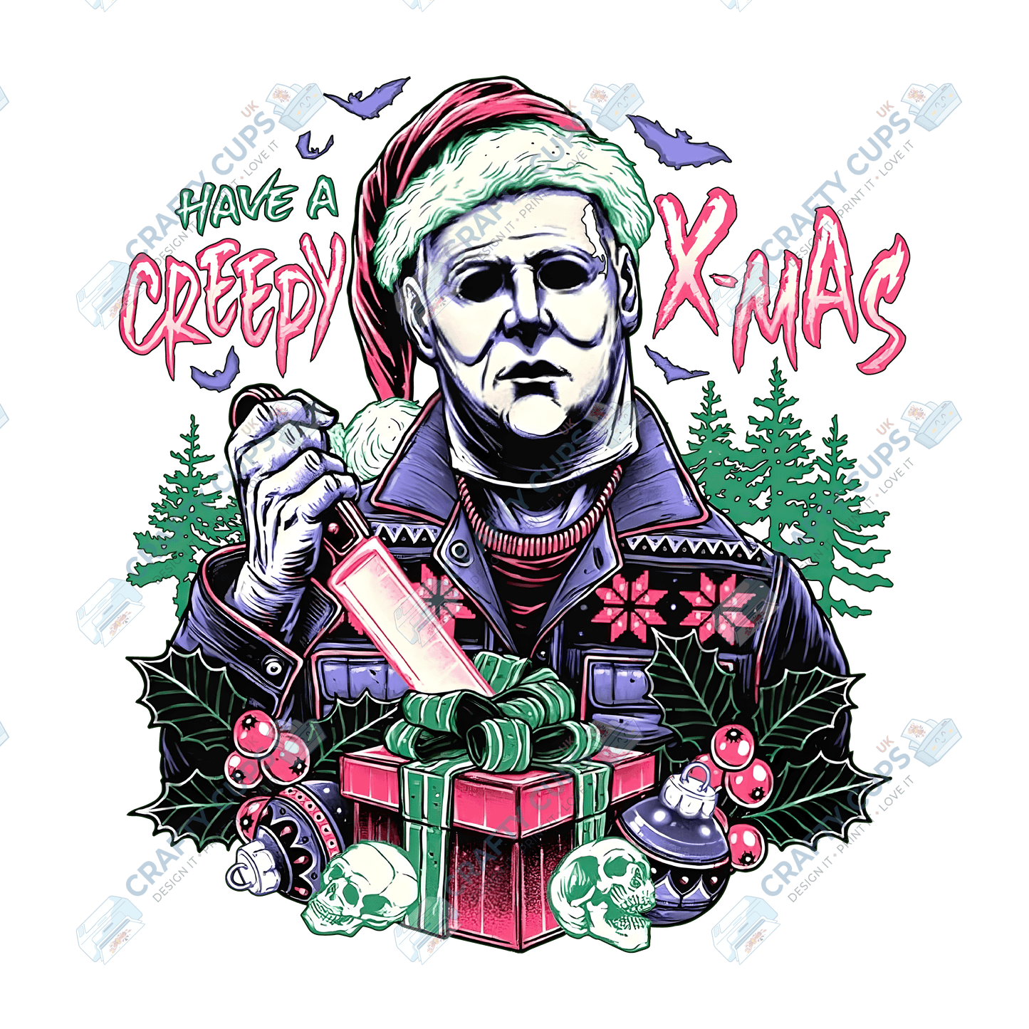 Creepy Christmas DTF Prints – Dark Festive Transfers, Ready to Press