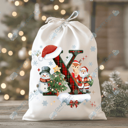 Christmas Alphabet DTF Transfers | A–Z Festive Letter Designs | Various Sizes | Ready to Press | Holiday Shirt Prints