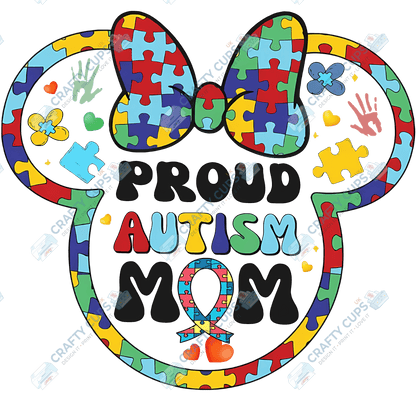 Cartoon Autism Awareness DTF Transfers – Colorful Puzzle Piece Prints for Shirts, Hoodies & Gifts