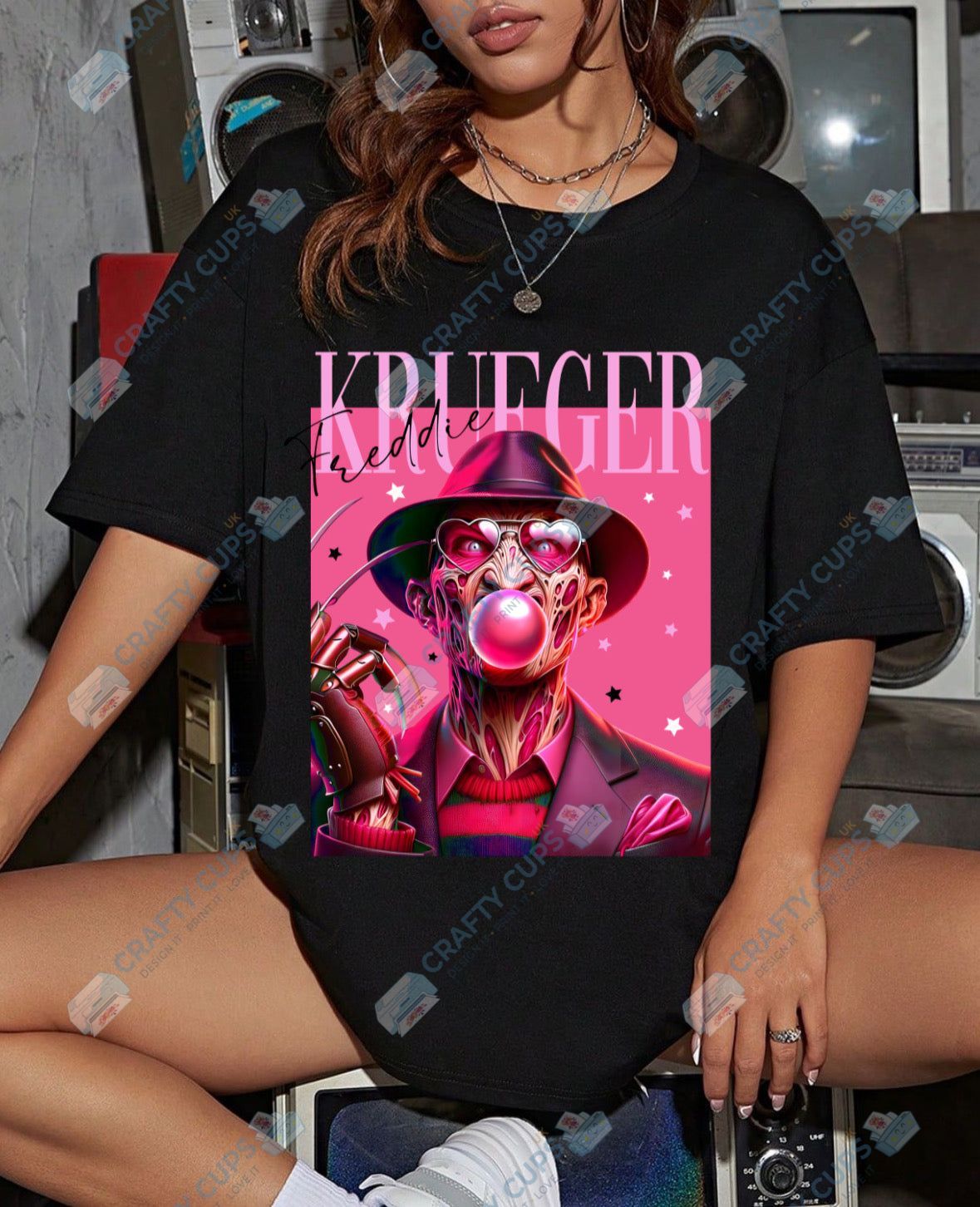 Pink Horror DTF Designs – Horror Merch Prints, Gothic DTF Transfers & Dark Apparel Art