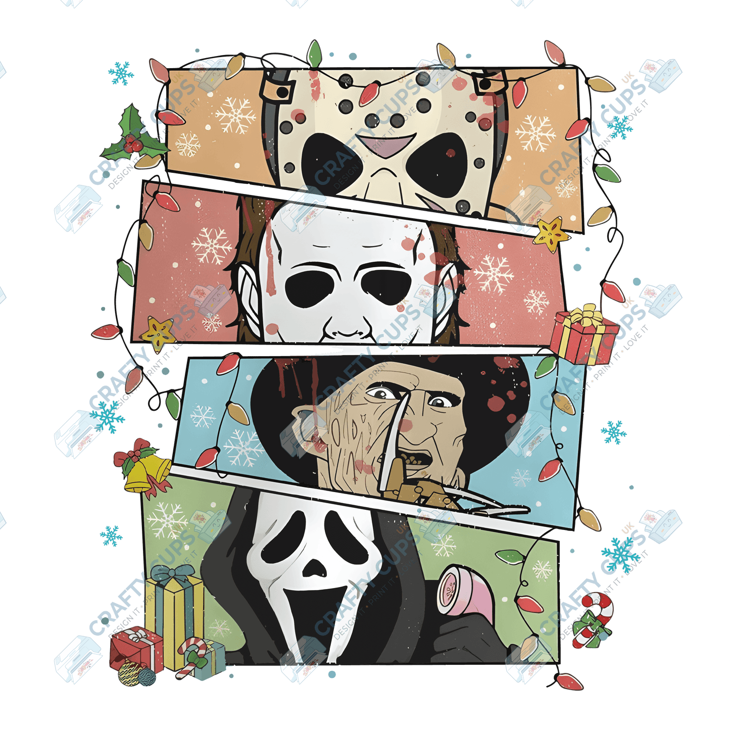 Creepy Christmas DTF Prints – Dark Festive Transfers, Ready to Press