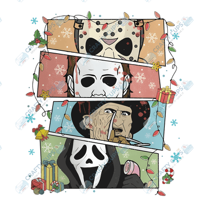 Creepy Christmas DTF Prints – Dark Festive Transfers, Ready to Press