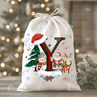 Christmas Alphabet DTF Transfers | A–Z Festive Letter Designs | Various Sizes | Ready to Press | Holiday Shirt Prints