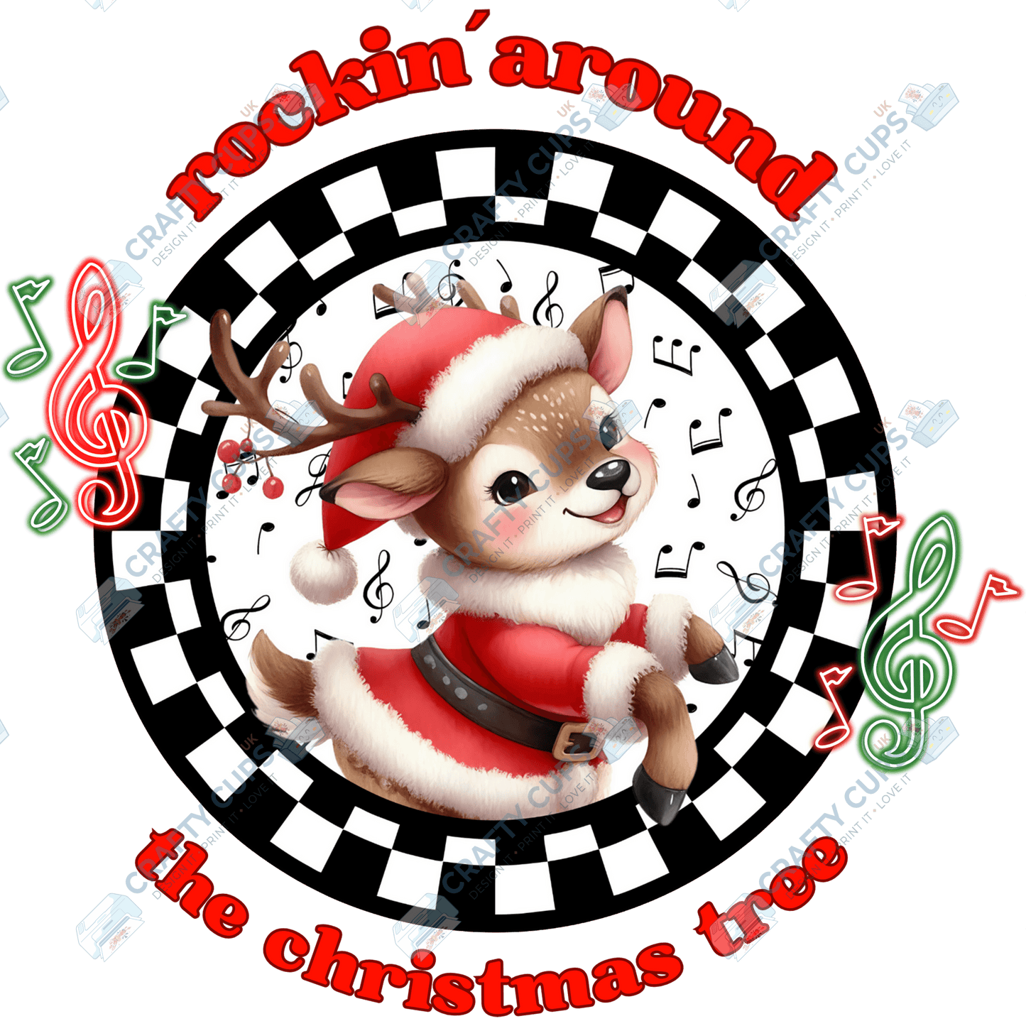 Rockin’ Around the Christmas Tree DTF Transfers (4"–10")