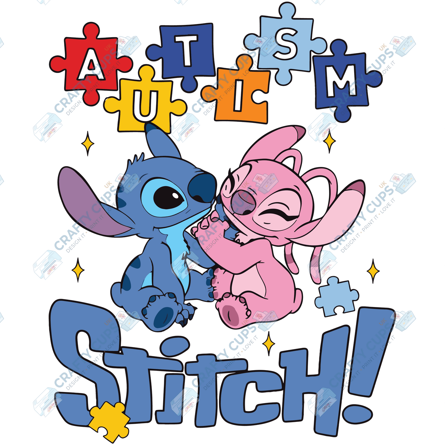 Cartoon Autism Awareness DTF Transfers – Colorful Puzzle Piece Prints for Shirts, Hoodies & Gifts