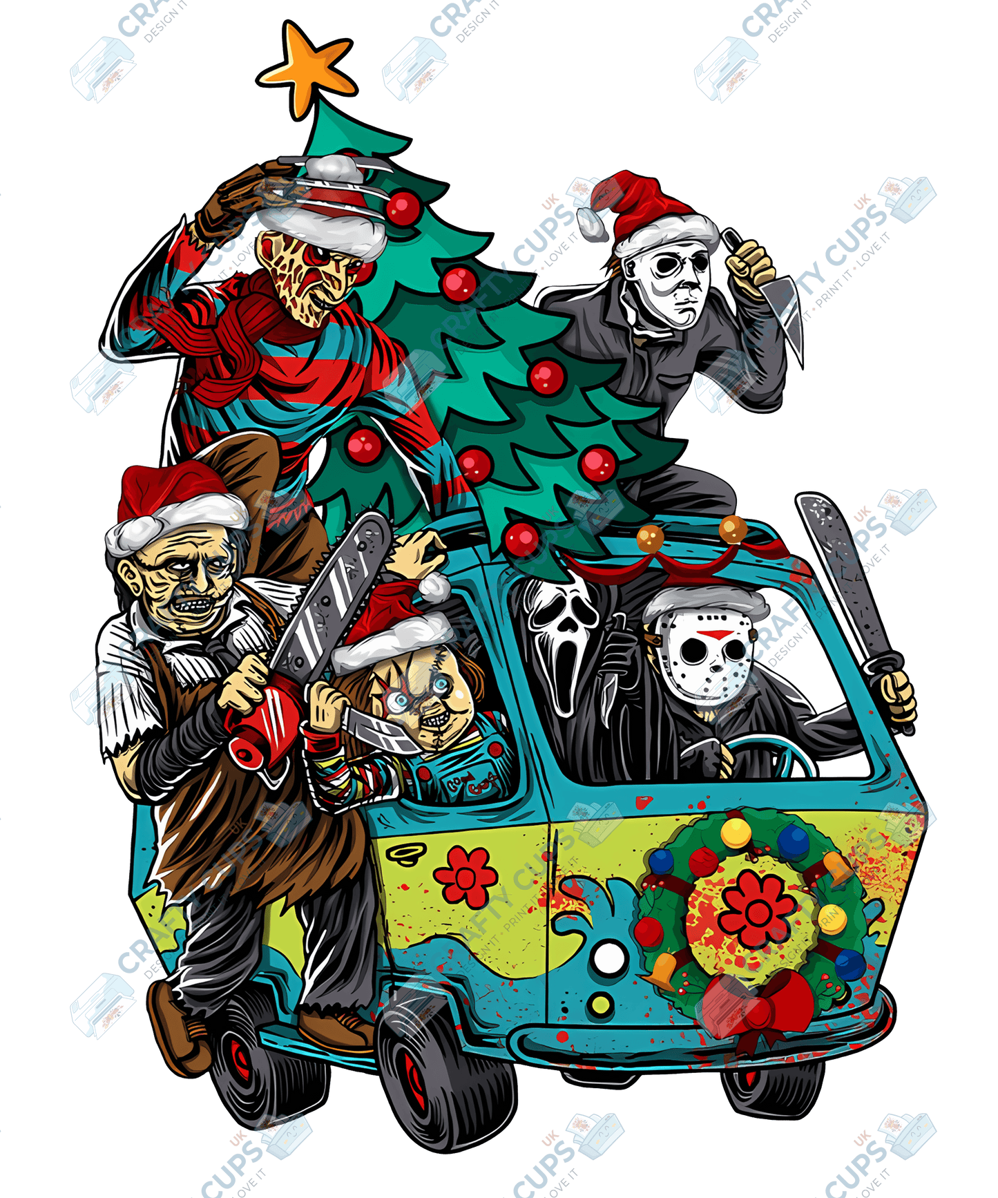 Creepy Christmas DTF Prints – Dark Festive Transfers, Ready to Press