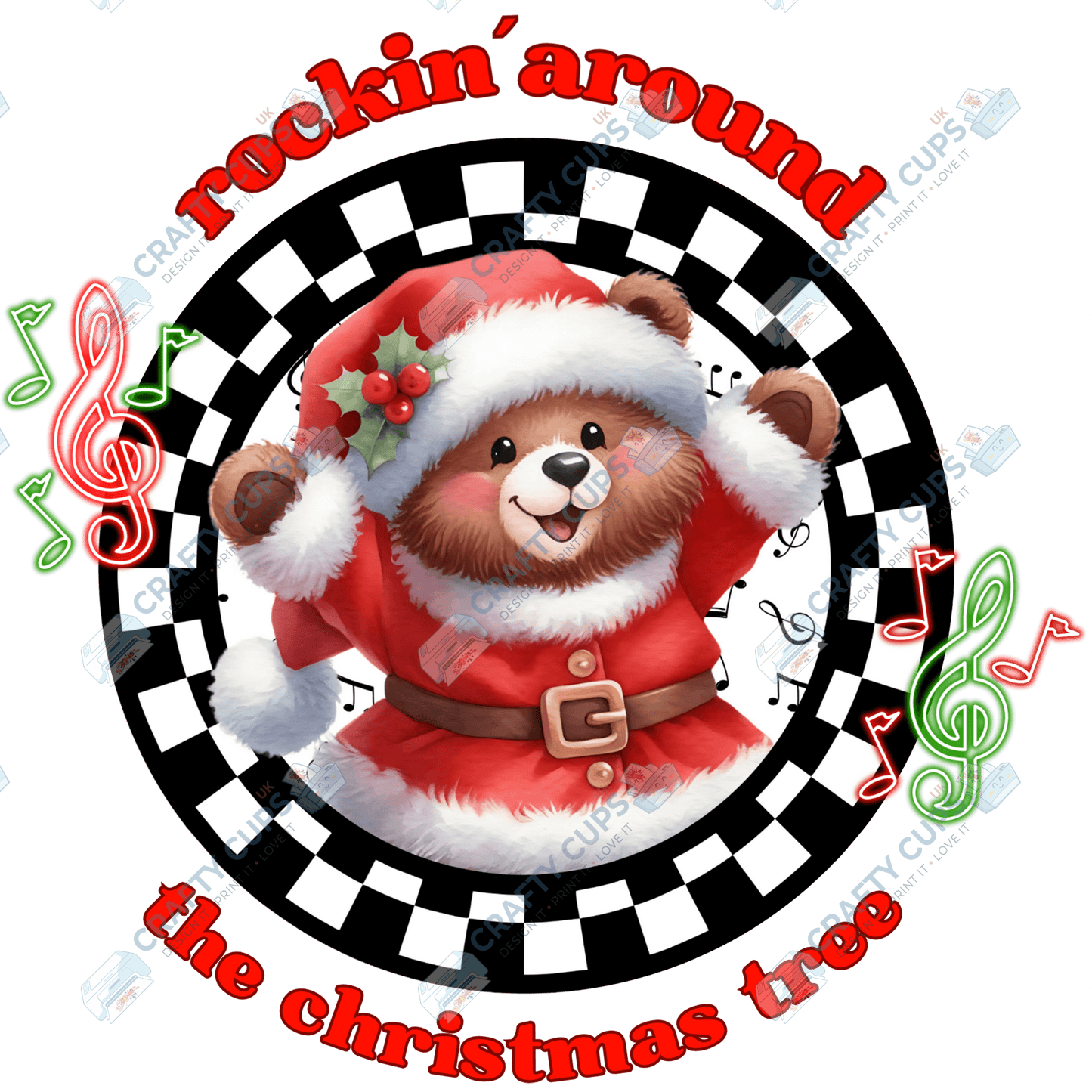 Rockin’ Around the Christmas Tree DTF Transfers (4"–10")