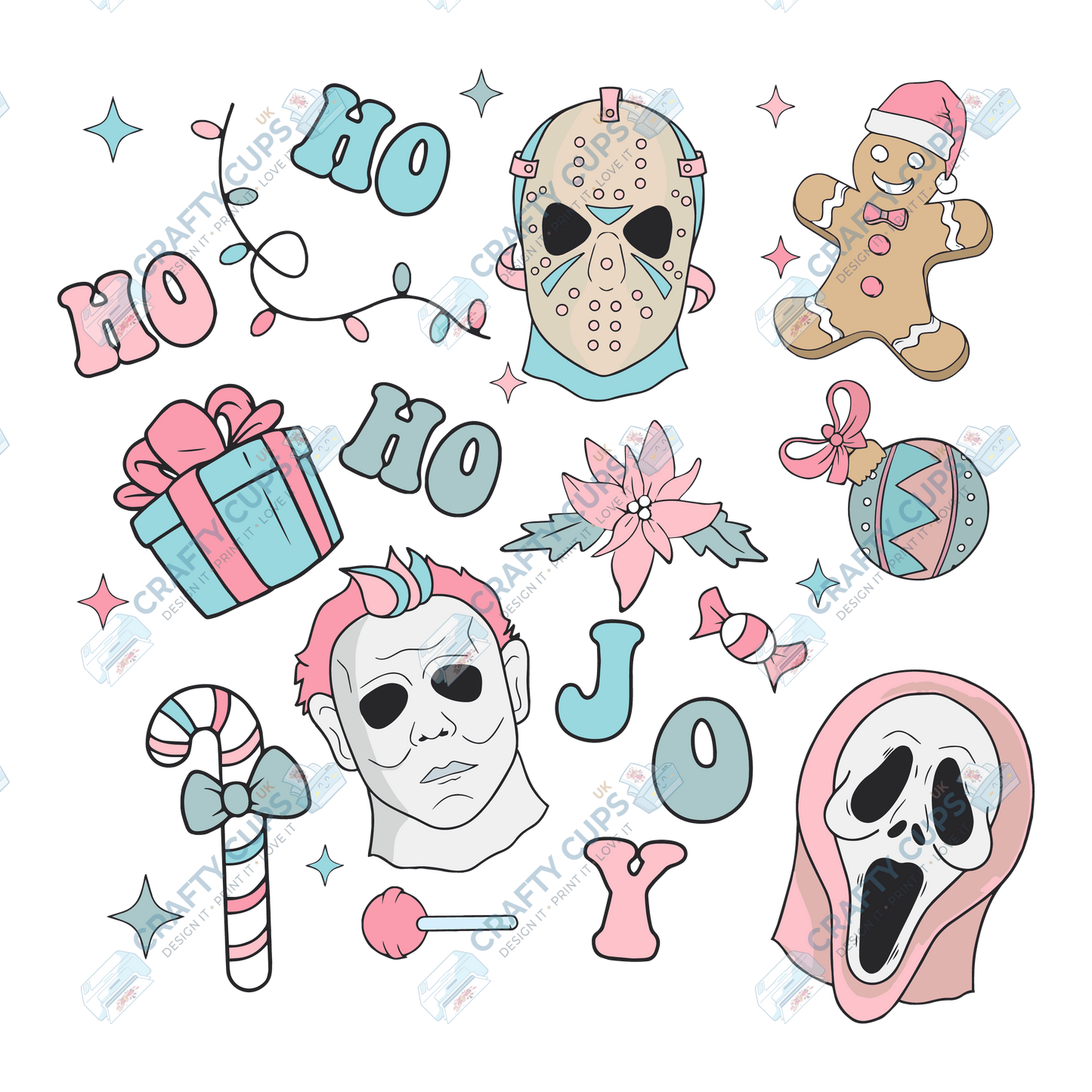 Creepy Christmas DTF Prints – Dark Festive Transfers, Ready to Press