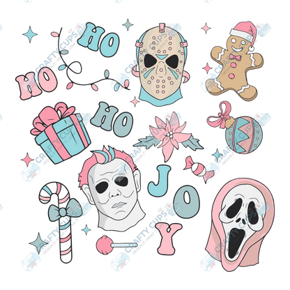 Creepy Christmas DTF Prints – Dark Festive Transfers, Ready to Press