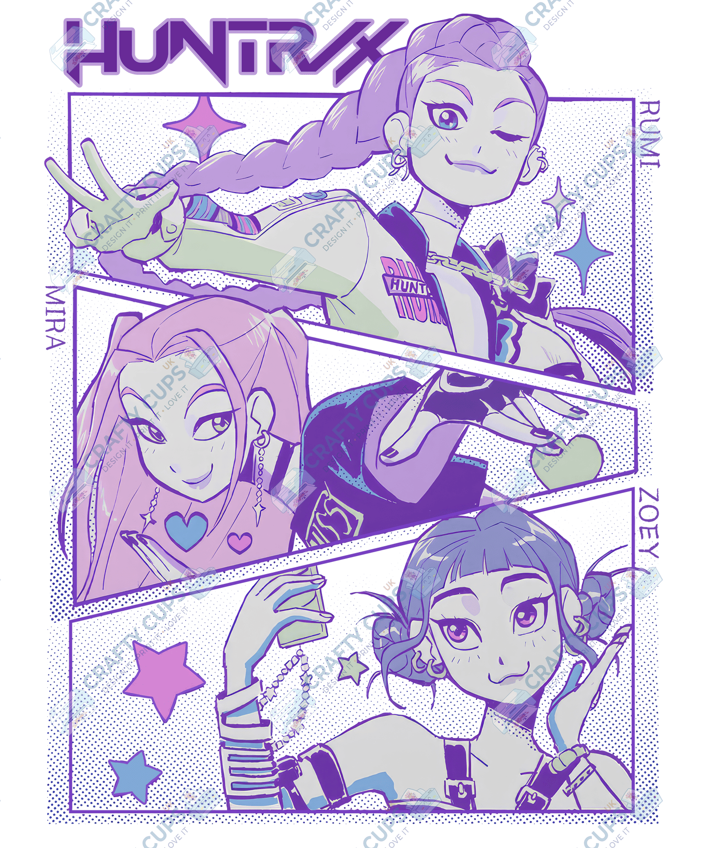 Demon Hunters DTF Transfer – Various Designs & Sizes, Heat Press Ready