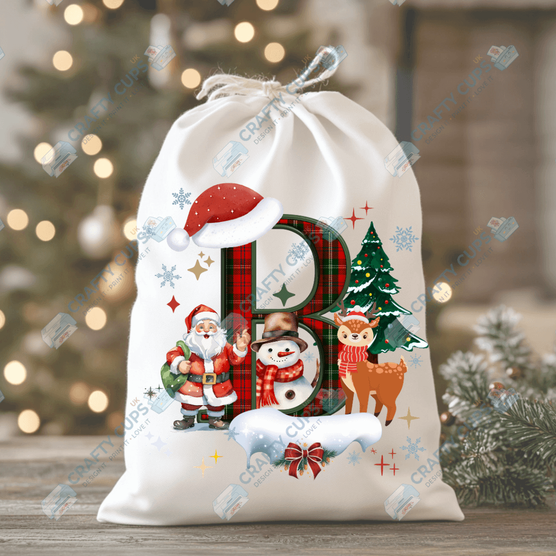 Christmas Alphabet DTF Transfers | A–Z Festive Letter Designs | Various Sizes | Ready to Press | Holiday Shirt Prints