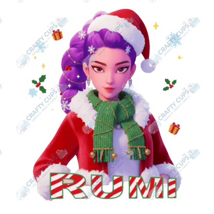 Christmas Demon Hunters DTF Transfer – Festive Anime Style, Various Sizes & Designs, Heat Press Ready