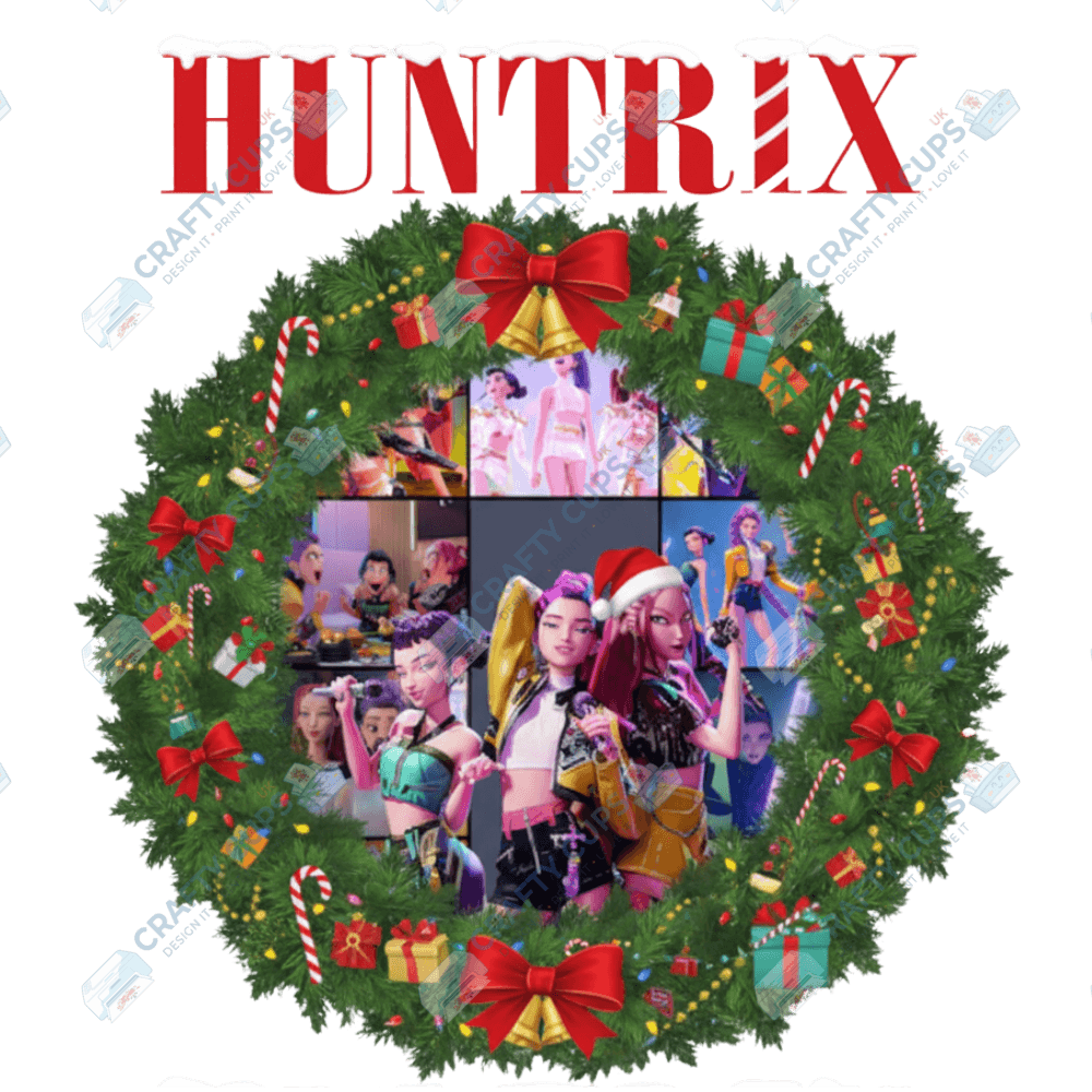 Christmas Demon Hunters DTF Transfer – Festive Anime Style, Various Sizes & Designs, Heat Press Ready