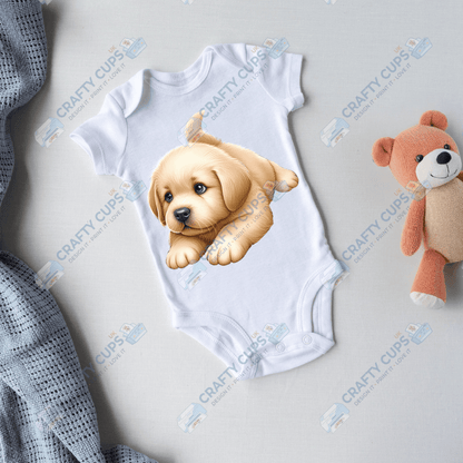 Cute Puppy DTF Transfers – Adorable Baby & Kids Designs (4"–10")