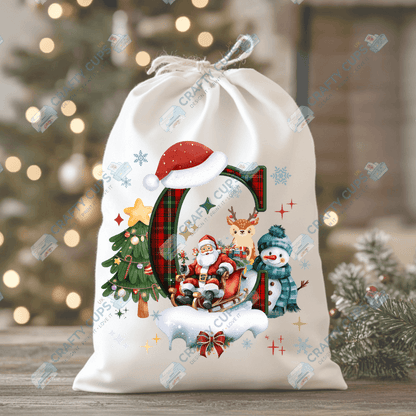 Christmas Alphabet DTF Transfers | A–Z Festive Letter Designs | Various Sizes | Ready to Press | Holiday Shirt Prints
