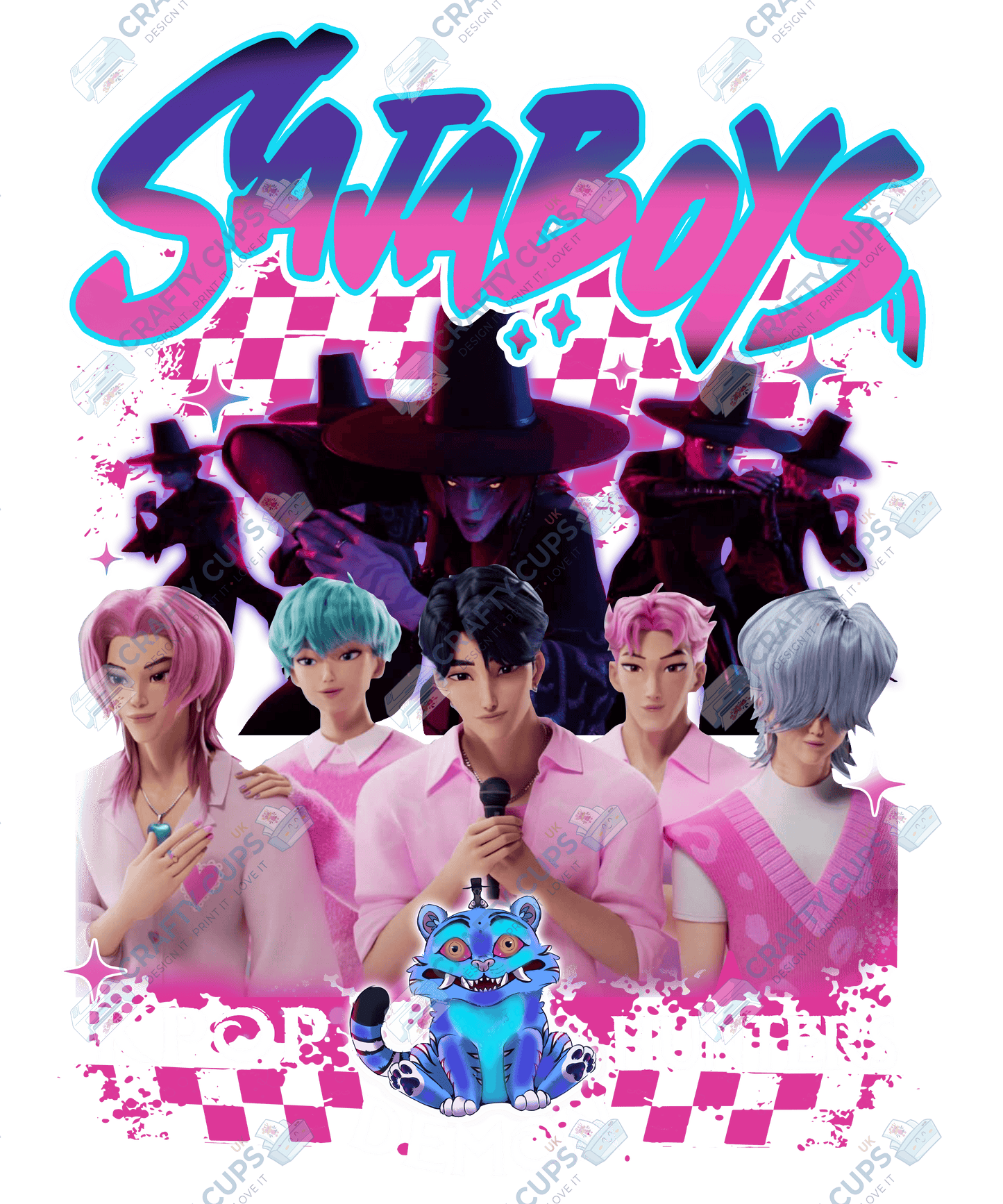 Demon Hunters DTF Transfer – Various Designs & Sizes, Heat Press Ready