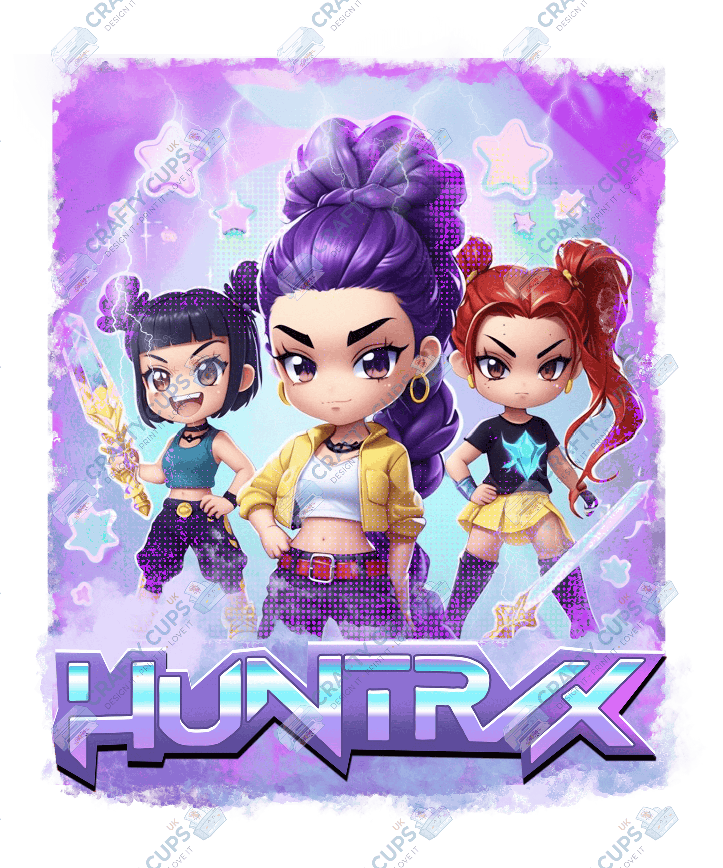 Demon Hunters DTF Transfer – Various Designs & Sizes, Heat Press Ready